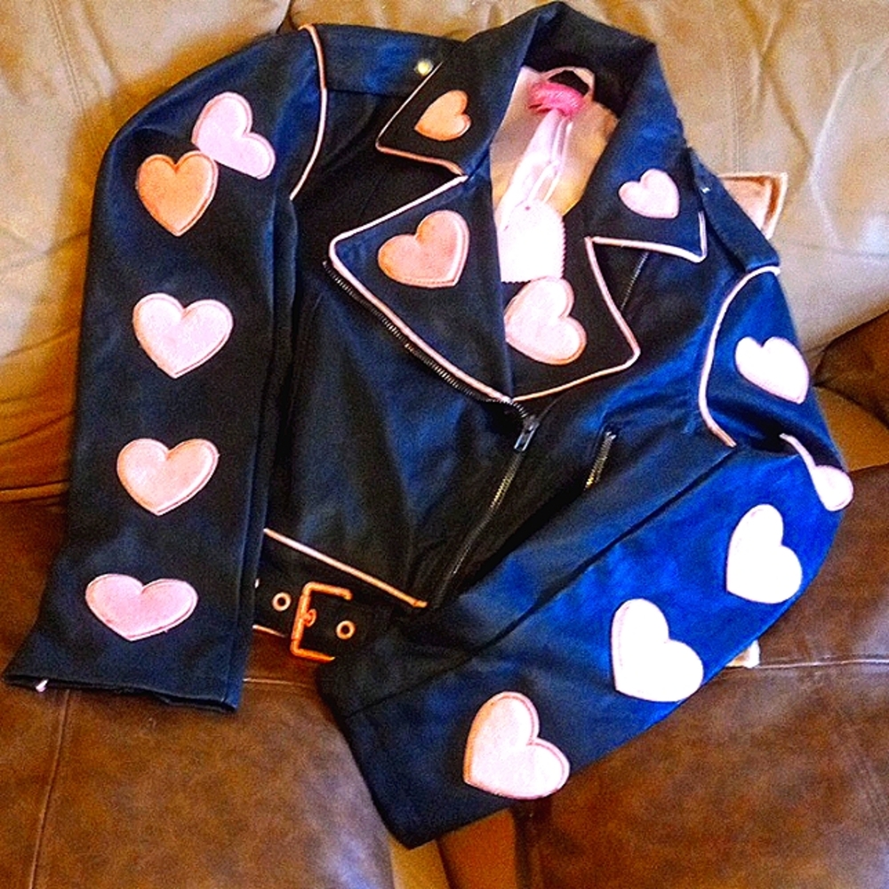 New faux leather jkt